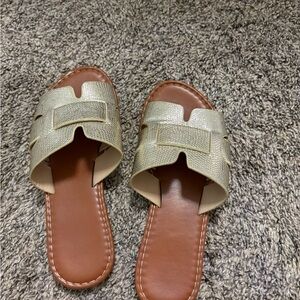 Amazon Gold Women's Slide Sandals